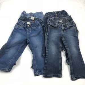 Bundle of 6 Girls Toddler Jeans